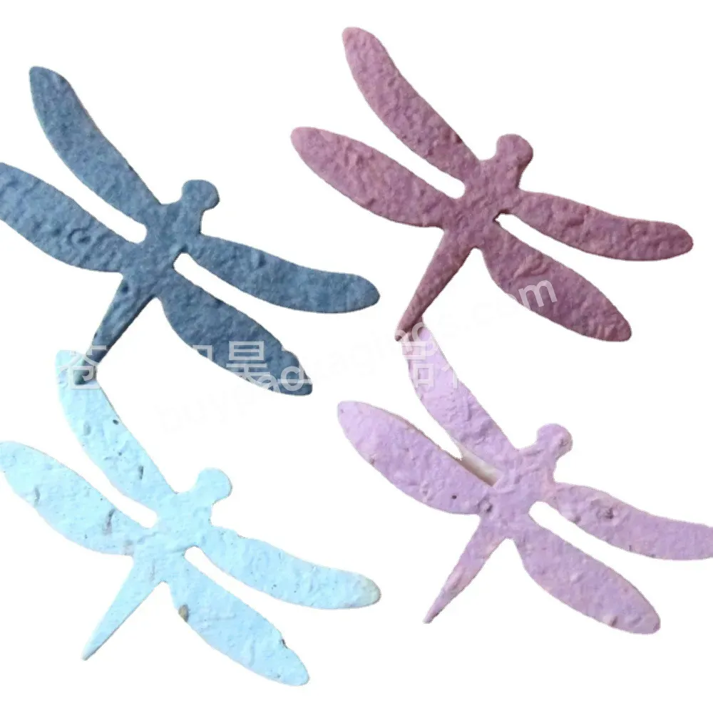 Green Environmental Degradable Dragonfly Shape Seed Paper Color Card Spot - Buy Seed Paper Color Card,Green Environmental Degradable Dragonfly Shape Seed Paper,Degradable Dragonfly Shape Seed Paper.