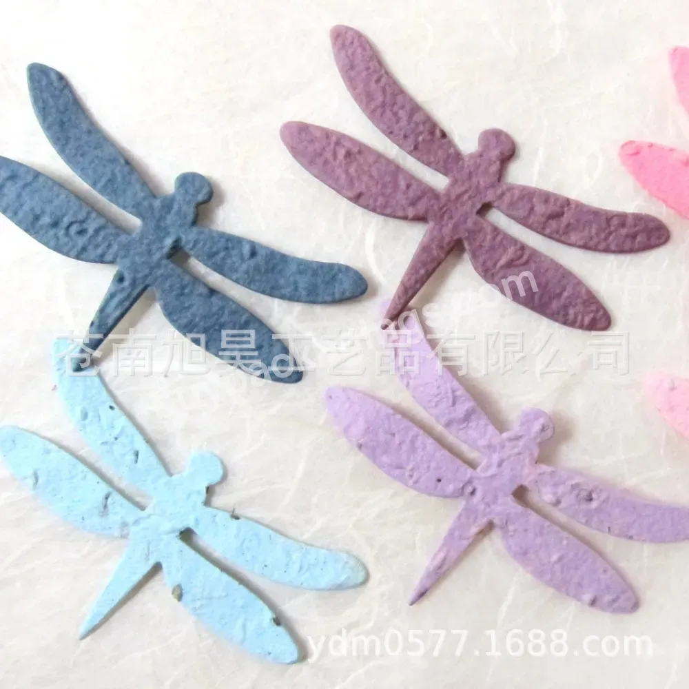 Green Environmental Degradable Dragonfly Shape Seed Paper Color Card Spot - Buy Seed Paper Color Card,Green Environmental Degradable Dragonfly Shape Seed Paper,Degradable Dragonfly Shape Seed Paper.