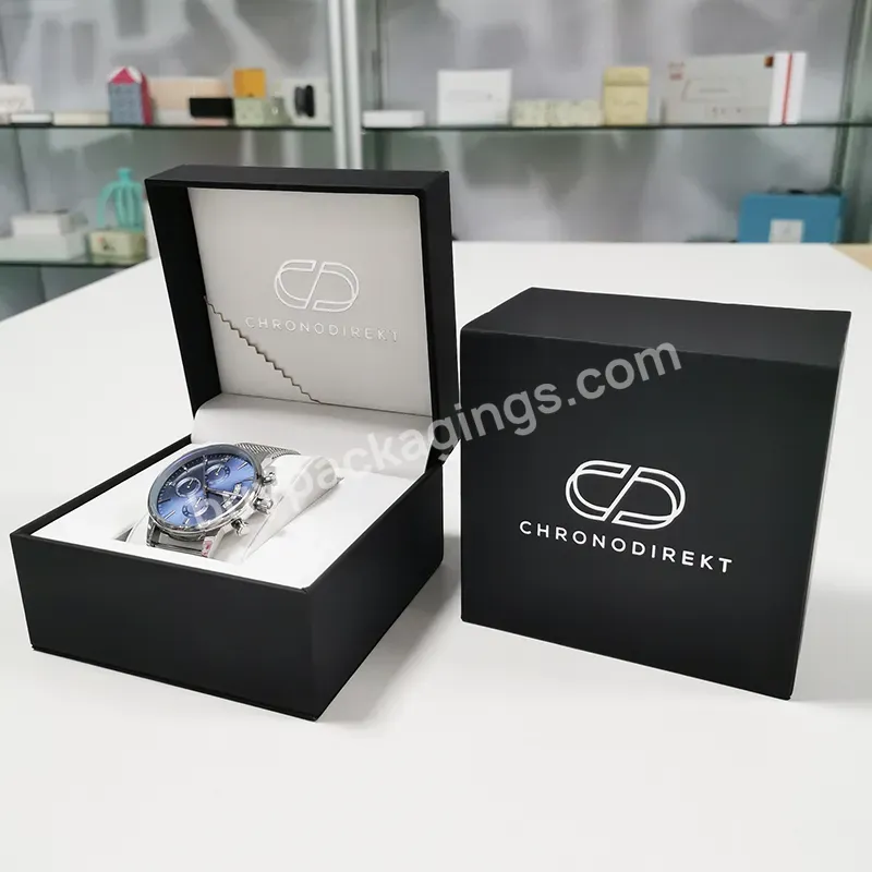 Guangzhou Hot Sale Luxury Watch Packaging Box Golden Pu Leather Wooden Watch Box Custom Logo - Buy Luxury Watch Box,Watch Box Custom Logo,Wooden Watch Box.