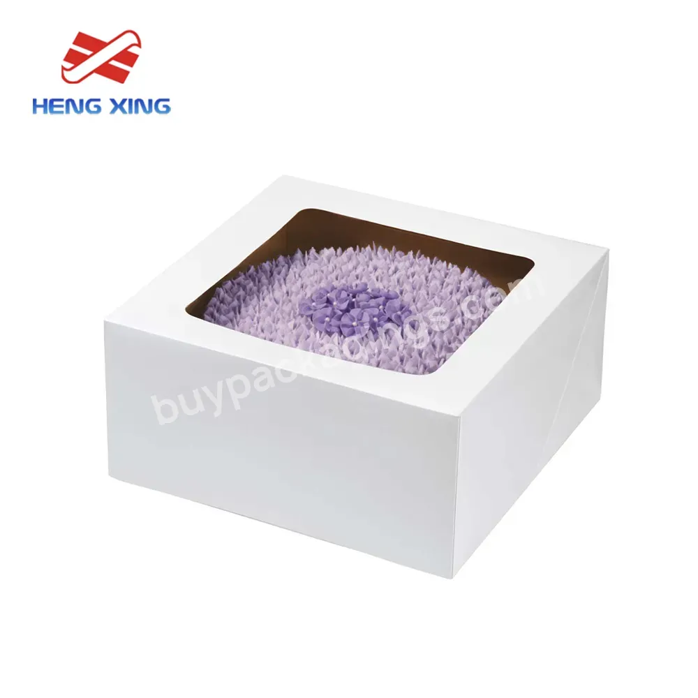 Hengxing Cake Bakery Box Custom Cake Boxes With Window And Round Cake Boards