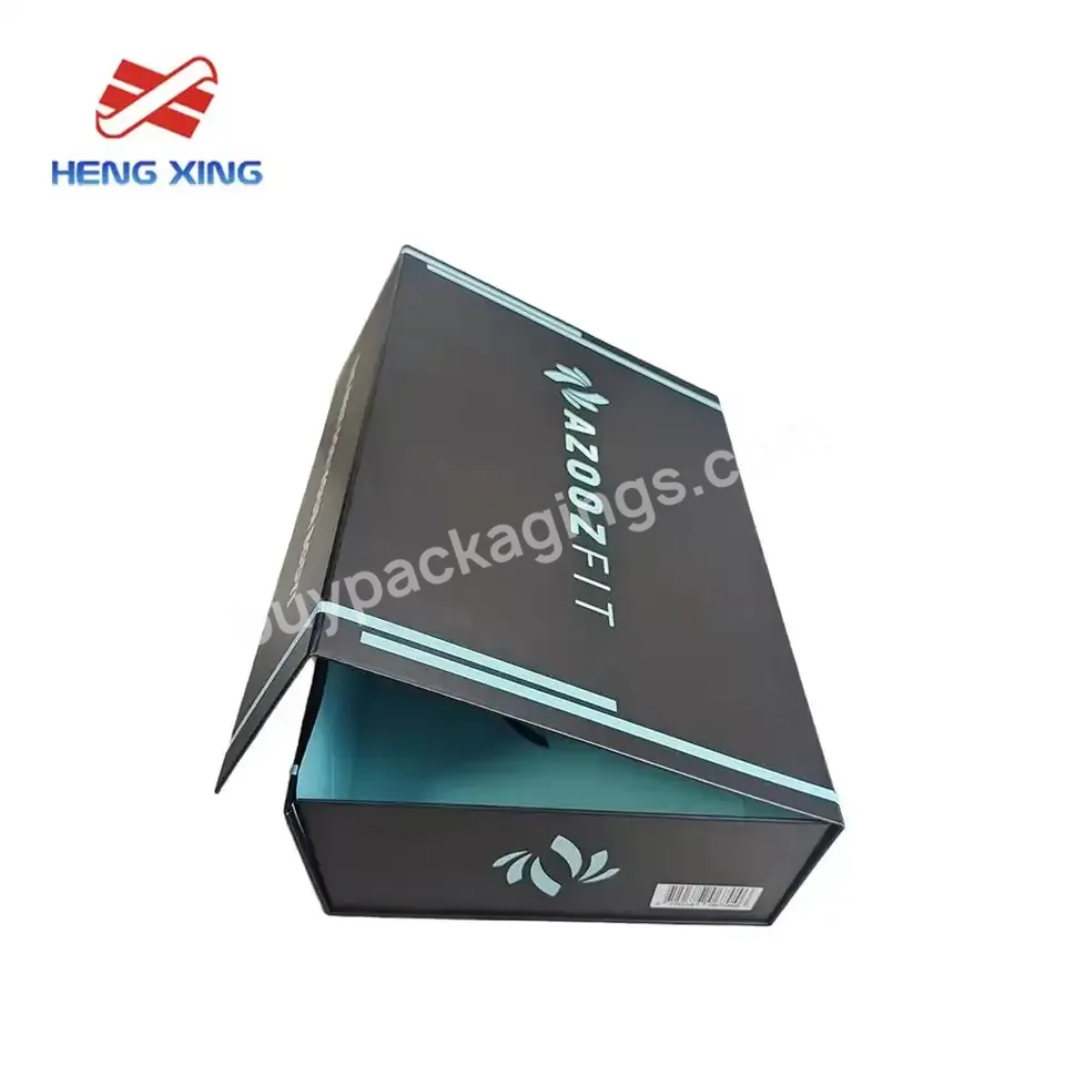 Hengxing Custom Branding Rectangular Matte Black Magnetic Closure Paper Gift Box Packaging With Lid