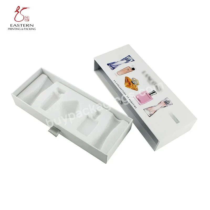 High End Cardboard Drawer Sliding Perfume Packaging Box With Insert