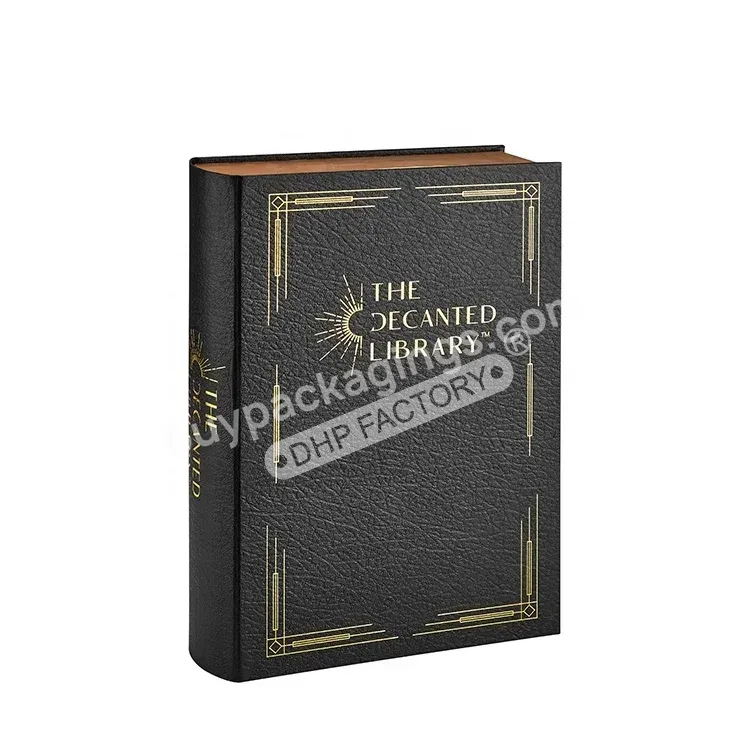 High End Custom Luxury Black Texture Paper Rigid Cardboard Magnetic Closure Perfume Gift Book Shape Box With Sponge Foam Insert