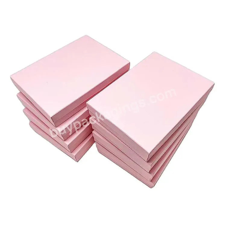 High-end Jewelry Packaging Custom Logo Exquisite Pink Lid And Base Box