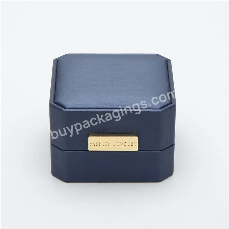 High-end Pu Faux Leather Jewelry Box Jewellery Custom Jewelry Boxes With Logo Packaging - Buy Custom Logo Luxury Ring Box,Luxury Jewellery Packaging Box Pu Leather,Custom Leather Ring Box.