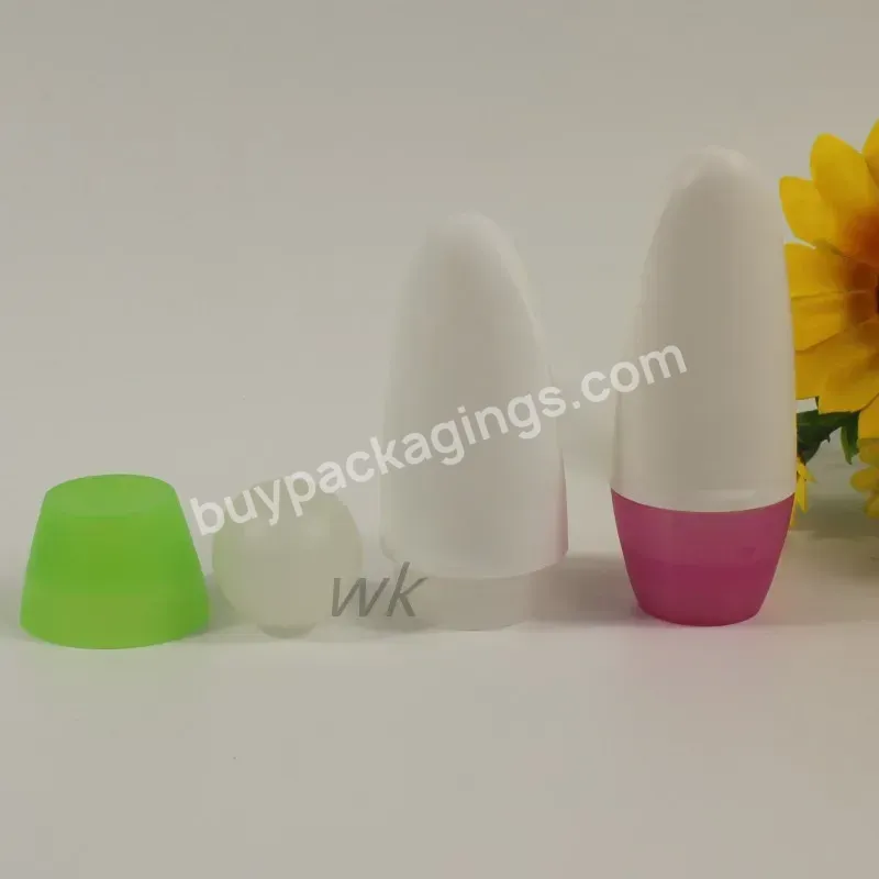 High Quality 50ml Plastic Roll On Bottle Empty Roll Ball Container With Caps