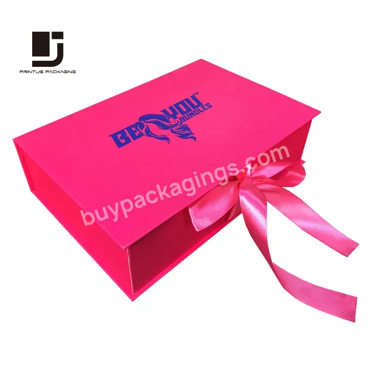 High Quality Color Printing Gift Paper Box Packaging With Ribbon Closure