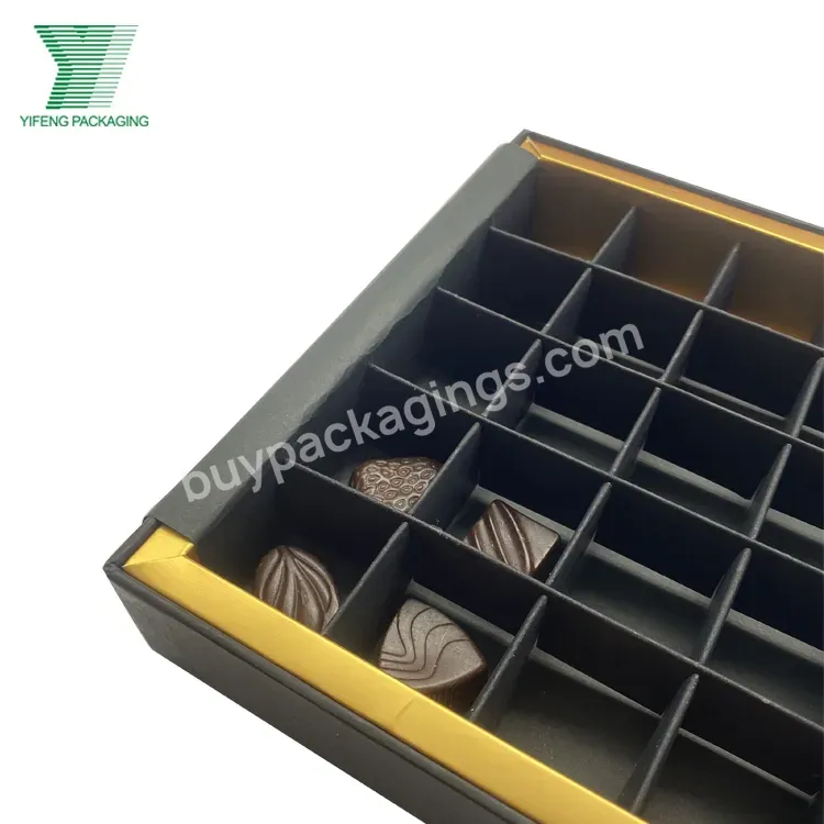 High Quality Custom Black Kraft Packaging Sweet Box Chocolate Gold Paper Gift Box Cardboard Sweet Packaging Present Box