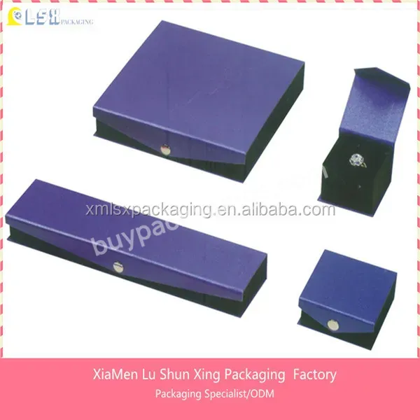 High Quality Custom Design Jewelry Packaging Box With Black Velvet Inside Paper Jewelry Box Box