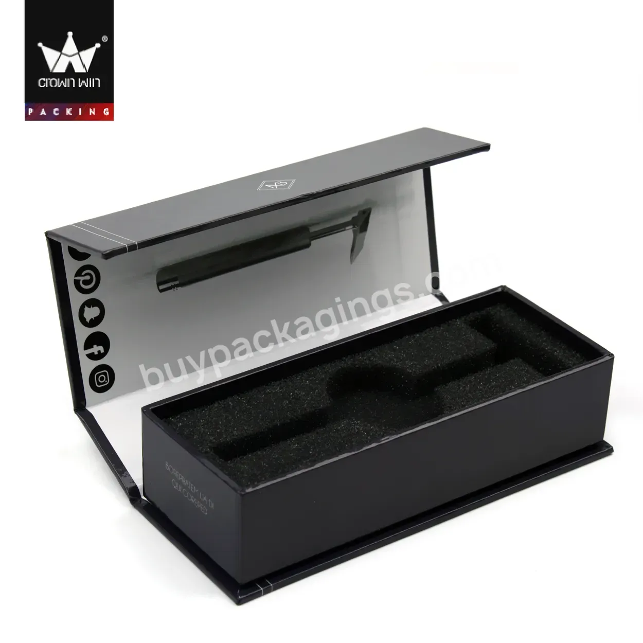 High Quality Custom Logo Cardboard Magnetic Box Packaging Closure Gift Box For Shaver With Foam