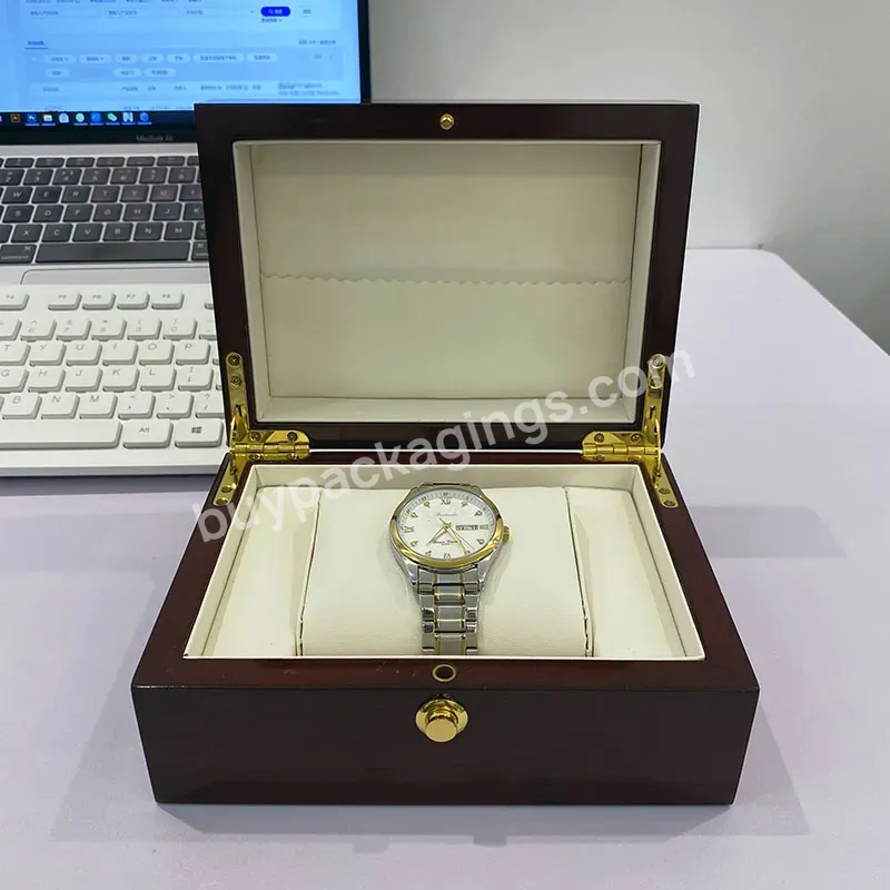 High Quality Glossy Lacquer Wooden Watch Box Gift Storage Box Private Custom Logo Wood Luxury Watch Packaging Box Case - Buy Watch Box In Packaging Box,Watch Storage Box,Watch Box.