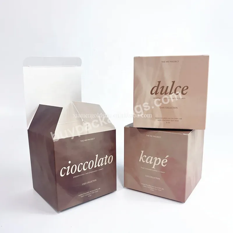 High Quality Logo Printed Custom Candle Jar Protect Cardboard Insert Candle Box Packaging