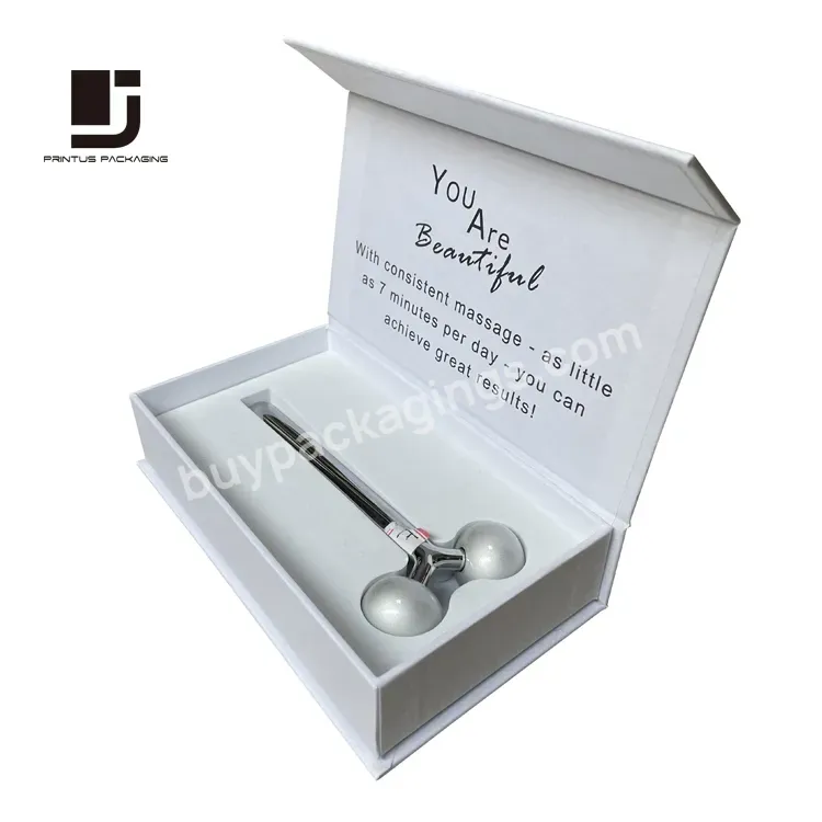High Quality Natural Jade Face Roller Gift Paper Box With Magnet Closure