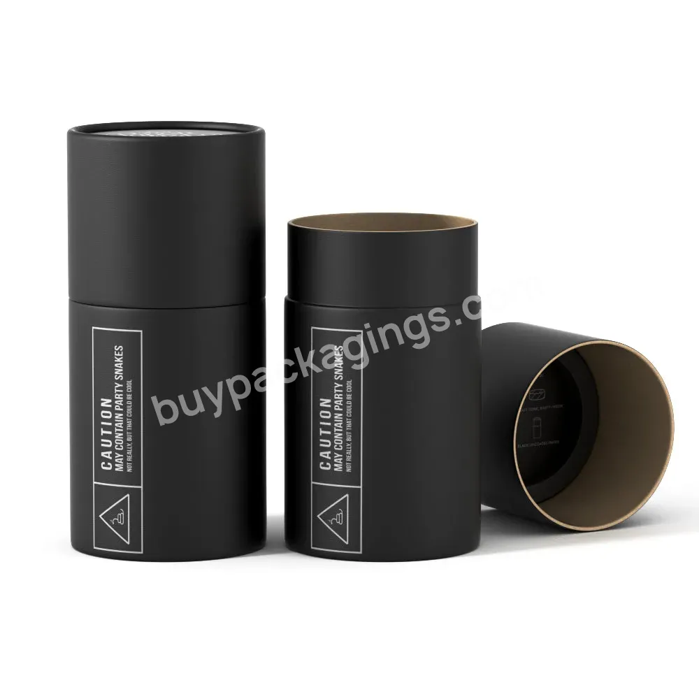 High Quality Oil Packaging Custom Round Paper Tube Bio Friendly Cardboard With Lid Bottle Cylinder Tea Box Tube Packaging