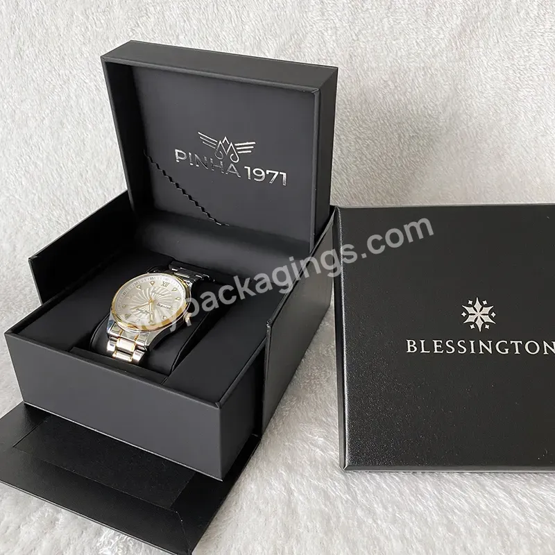 High Quality Professional Custom Luxury Gift Watch Packaging Pu Leather Cardboard Plastic Green Pu Leather Watch Box