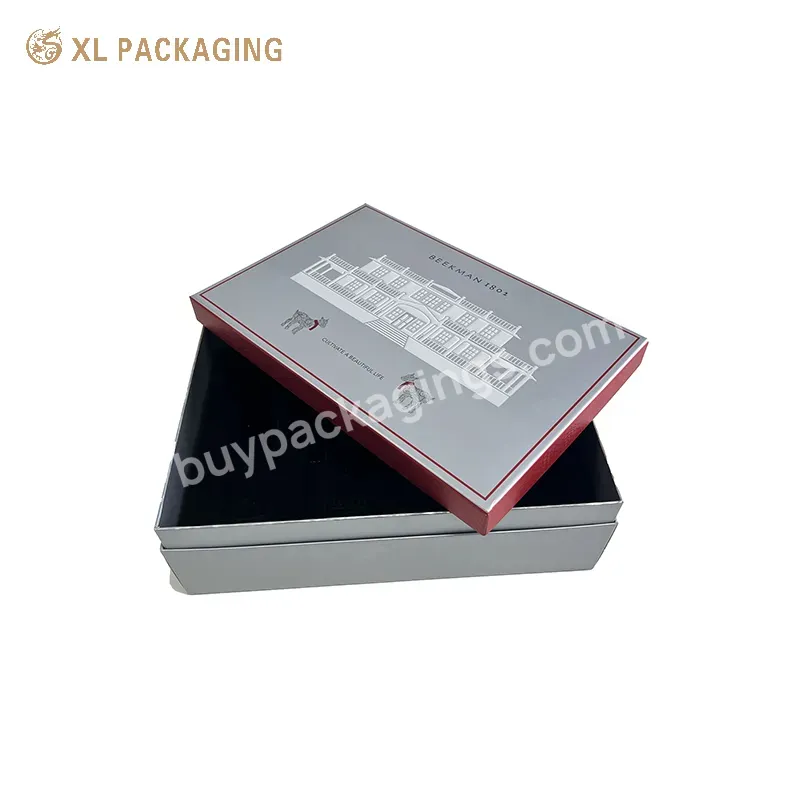 High Quality Skin Care Box Metal Print Embossed Design Lid And Base Cosmetic Paper Box Base Paper Packaging With Custom Logo