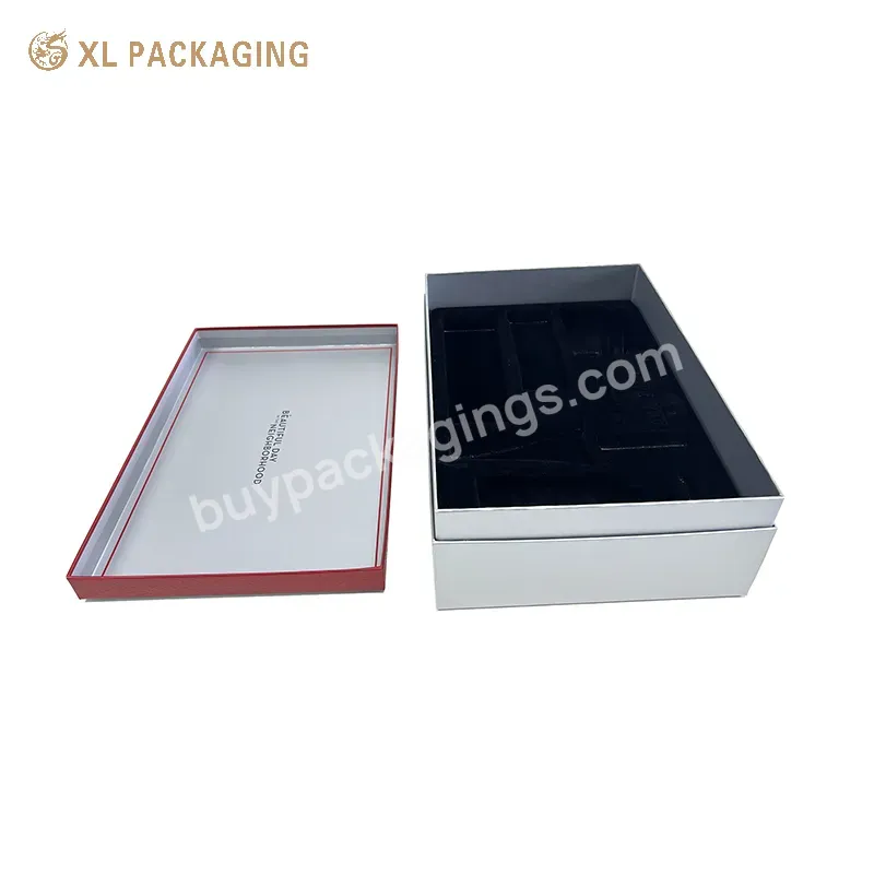 High Quality Skin Care Box Metal Print Embossed Design Lid And Base Cosmetic Paper Box Base Paper Packaging With Custom Logo