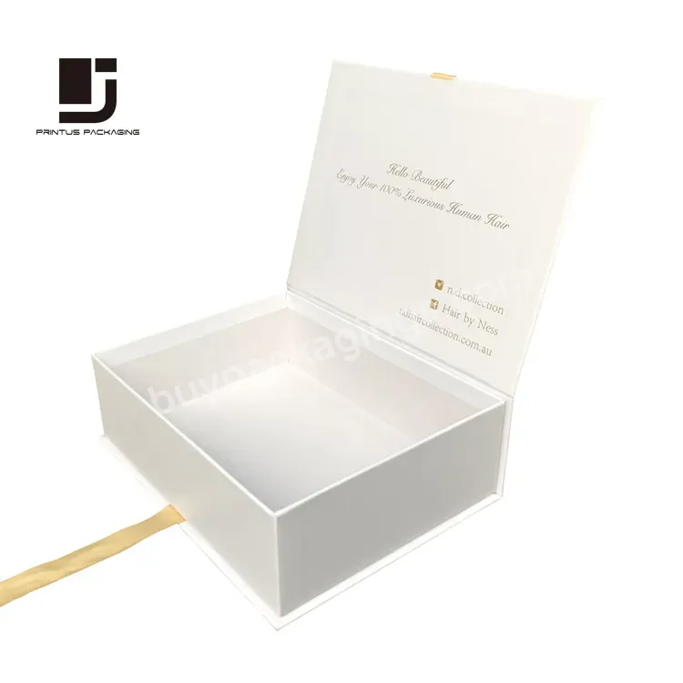 High Quality White Elegant Packaging Boxes With Foil Logo