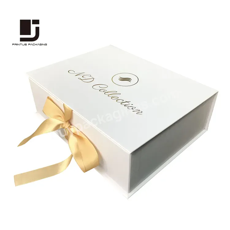 High Quality White Elegant Packaging Boxes With Foil Logo