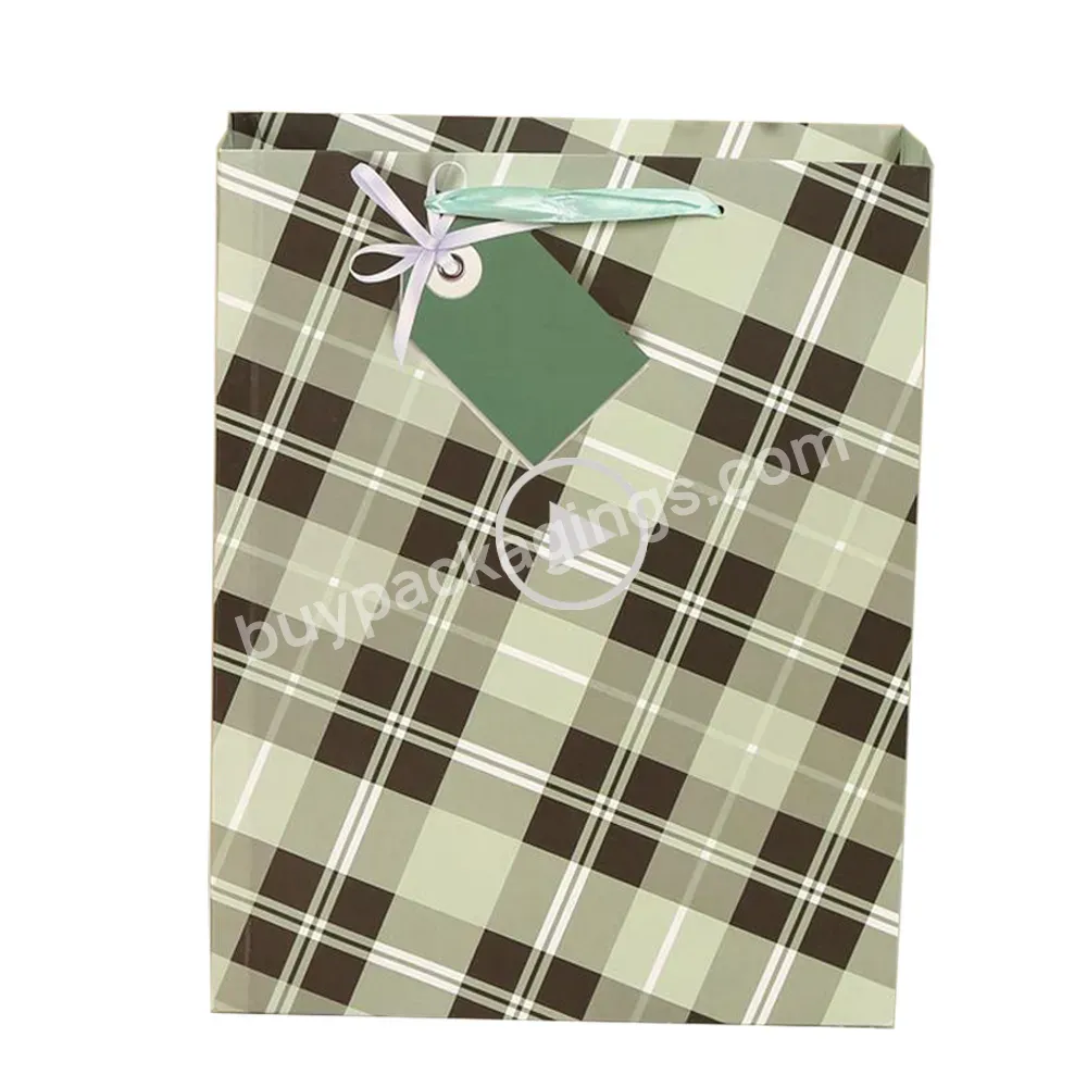 Holiday Paper Bags Plaid Pattern Gift Packing Beautiful Bag Alibaba Wedding Paper Bag