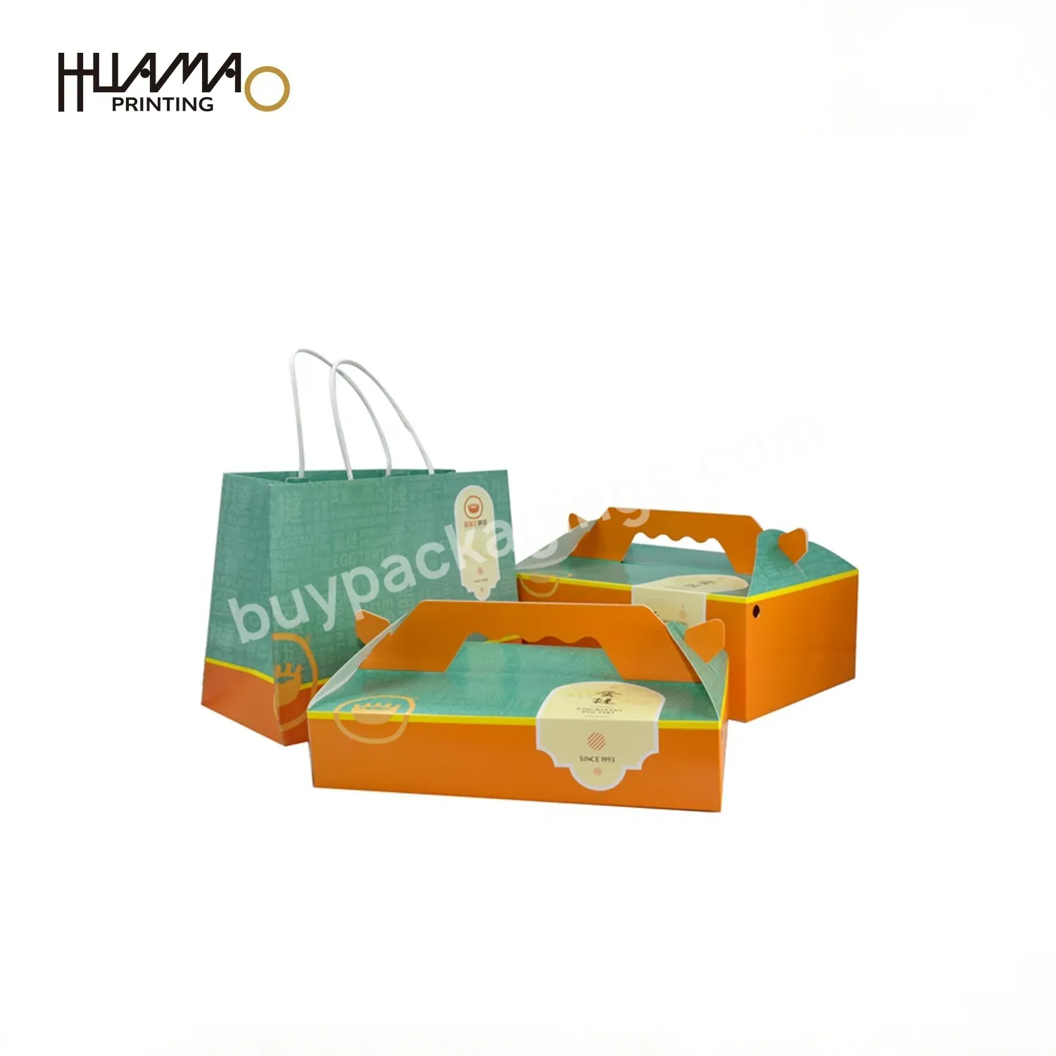 Hologram Sticker Barcode Tags Scrapbook Supplies Food Paper Bag Food Shopping Bag Orange Gift Bag Sac En Kraft Dessert Box