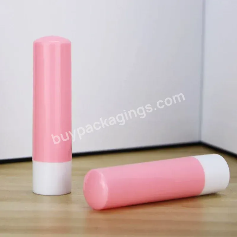 Hot 3.5g Pink Lipstick Tube Diy Lip Gloss Tube Cosmetic Makeup Lip Gloss Empty Tube Bottle Can Be Customized - Buy 3.5g Pink Lipstick Tube,Plastic Lip Glaze Tube,Cylindrical Lip Tube.