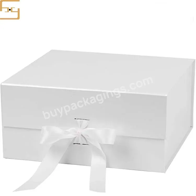 Hot Sale Box For Gifts Luxury Pink White Green Magnetic Box Packaging With Ribbon