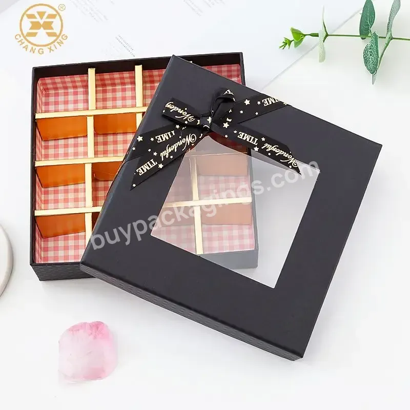 Hot Sale Custom Design Square Chocolate Box Paper Packaging Boxes Chocolate Packaging Boxes With Clear Window