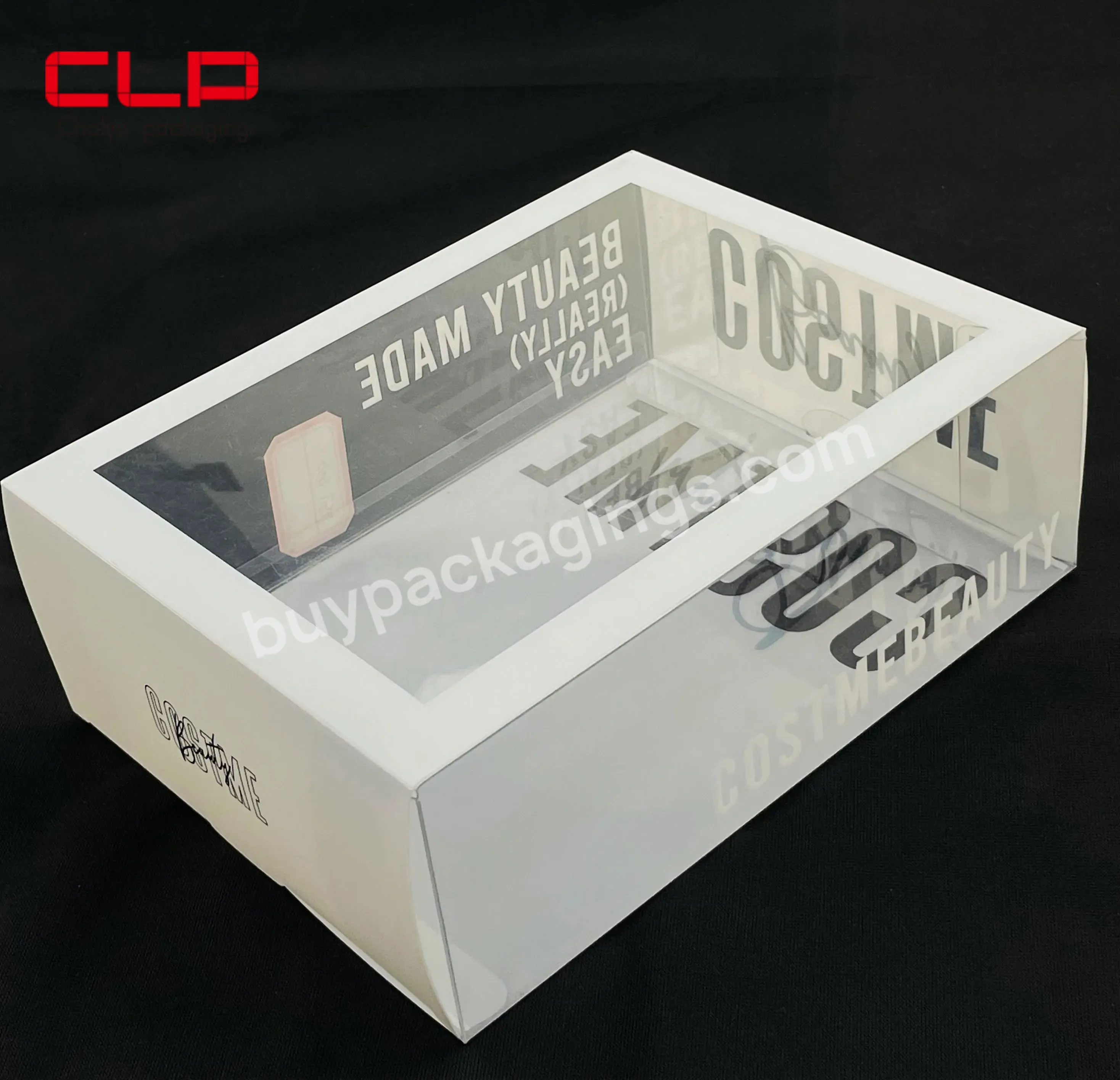 Hot Sale Customized Transparent Printed Plastic Pvc Box Package Small Plastic Cosmetic Box Pvc Packaging