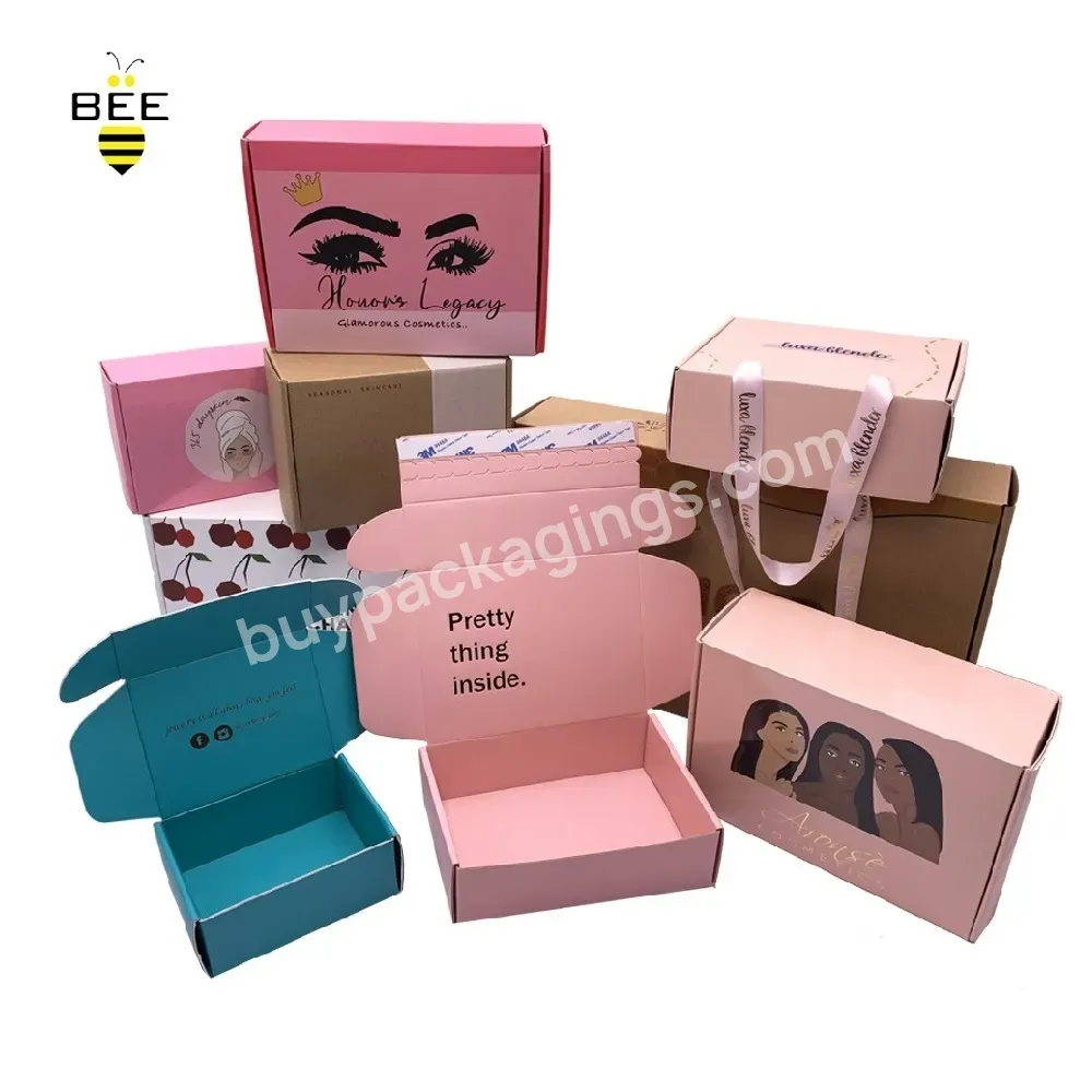 Hot Sale Pink Self-adhesive Sealing Tear-off Strip Corrugated Paper Box