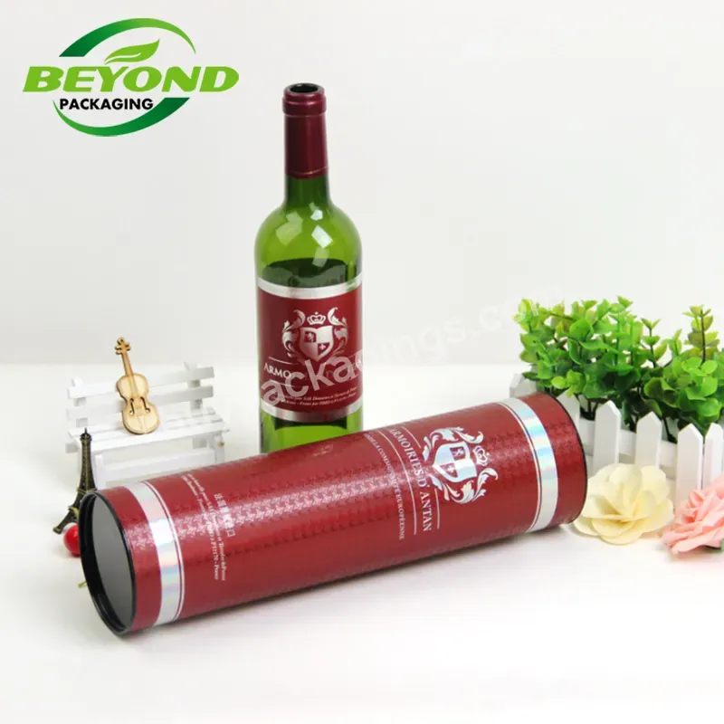 Hot Sales Paper Tube Packaging For Wine Luxury Wine Boxes Packaging Gift With Custom Logo Recyclable Cardboard Packaging Boxes
