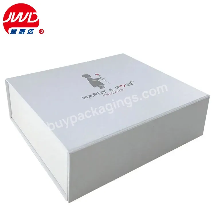 Hot Sell Low Price Handmade White Cardboard Magnetic Gift Paper Packaging Box With Ribbon