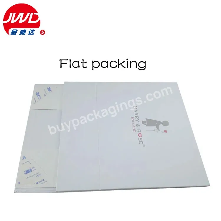 Hot Sell Low Price Handmade White Cardboard Magnetic Gift Paper Packaging Box With Ribbon