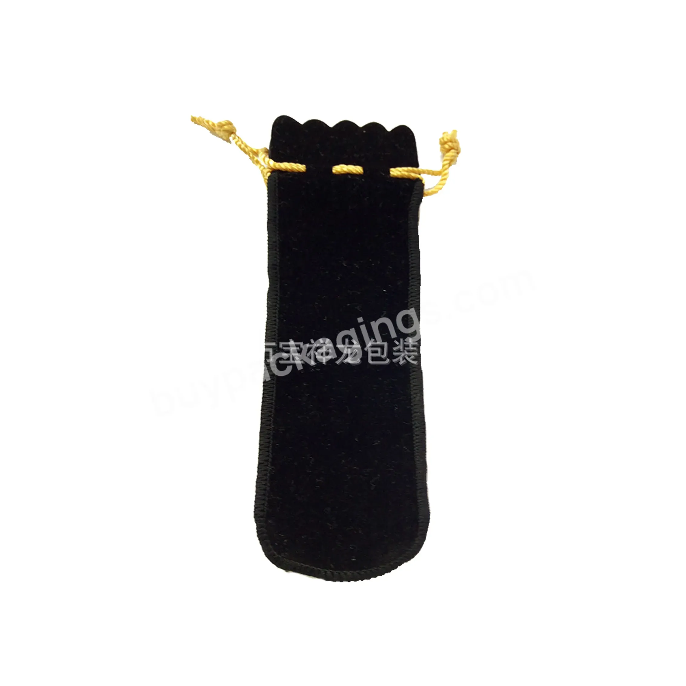 Hot Selling Black Ring Necklace Jade Pendant Custom Luxury Dice Wine Gift Bags Drawstring Jewelry Velvet Pouch Packaging Bag