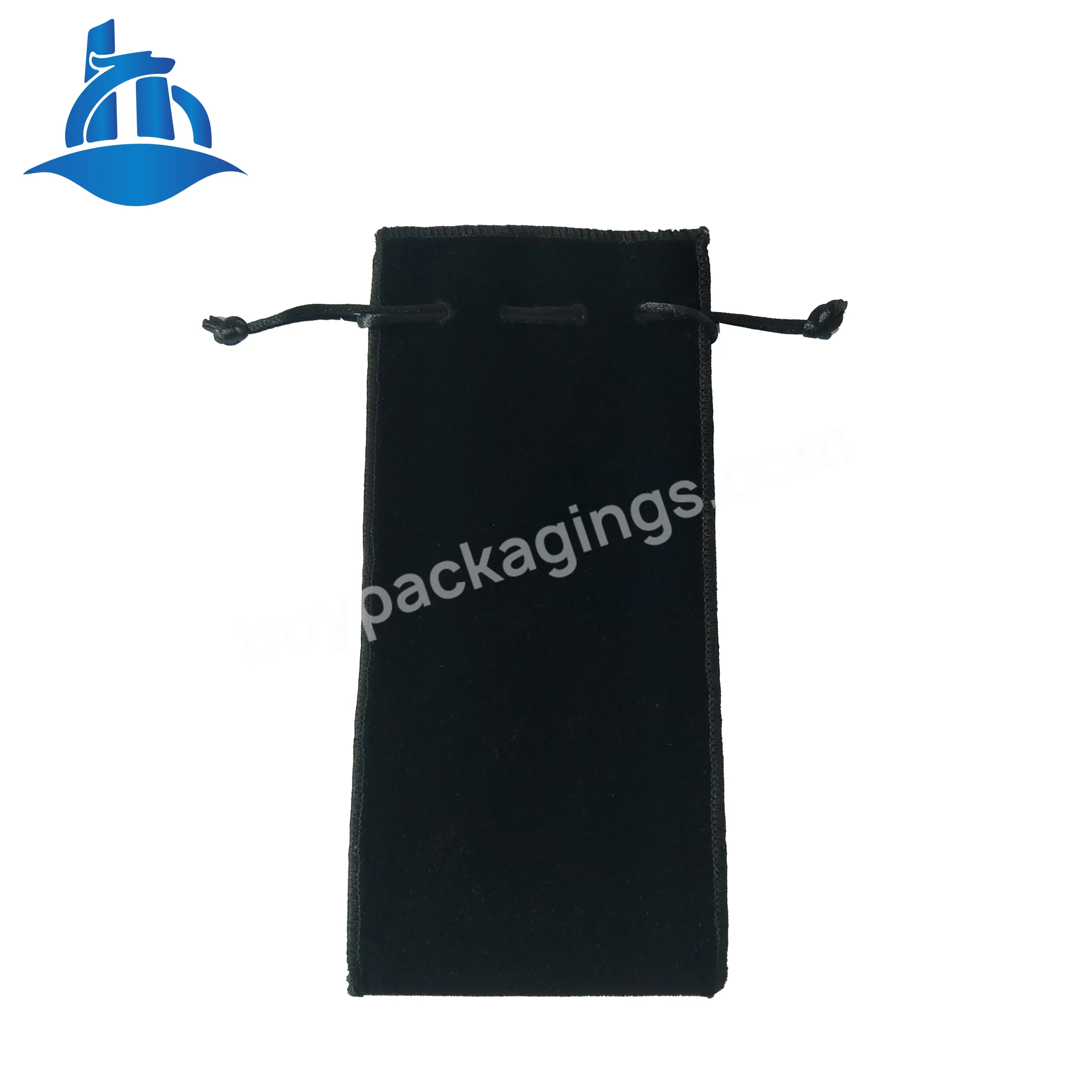Hot Selling Black Ring Necklace Jade Pendant Custom Luxury Dice Wine Gift Bags Drawstring Jewelry Velvet Pouch Packaging Bag