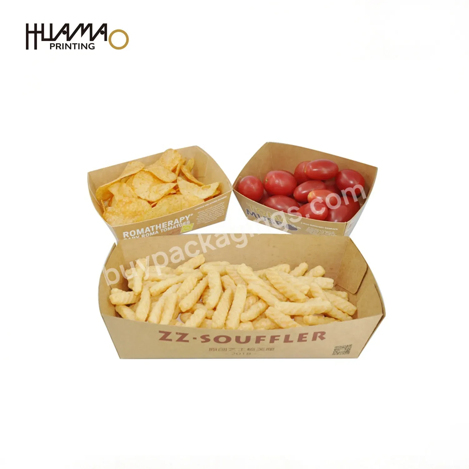 Huamao Kraft Envelope Sleeve Packaging Cupcake Box Caja De Pizza Good Package Design Kraft Box Donut Fast Food Packaging