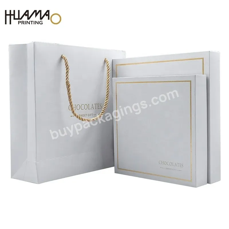 Huamao Printing Bolsas De Papel Journal Stickers Thank You Clothing Gift Jewelry Paper Bag Big Size Chocolate Packaging Box