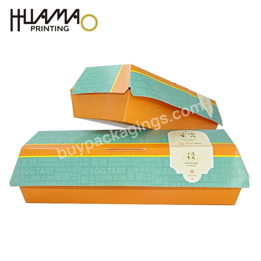 Huamao Printing Custom Logo Kraft Mailer Paper Boxes Sticker Personalized Paper Bag Flyer Printing Services Reusable Burger Box