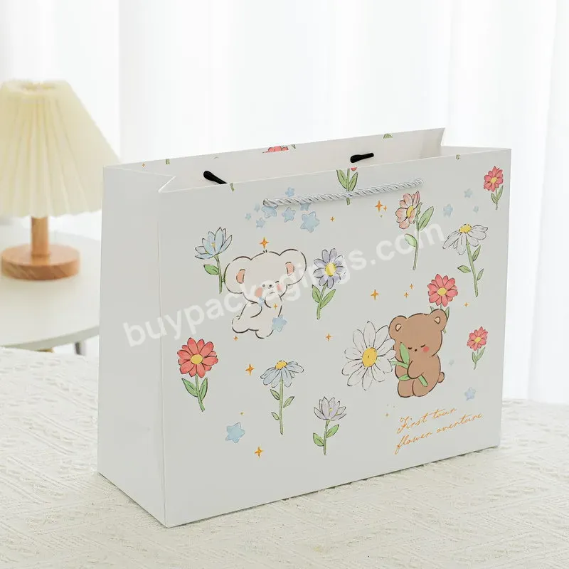 In Stock New Cartoon Style Cardboard Material Packaging Gift Exquisite Toys For Children Birthday Tote Paper Bag