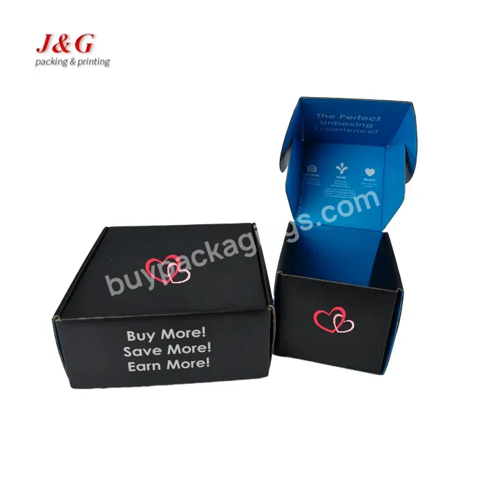 J&g Custom Corrugated Board Packaging Box Matt Mailer Shipping Box Costume Apparel Dress Shoes Paper Gift Box With Printing