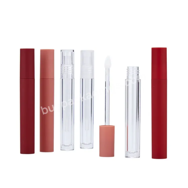 Jialin Pack Cylinder 3ml Lip Gloss Tube Empty Transparent Wand Lip Gloss Tubes