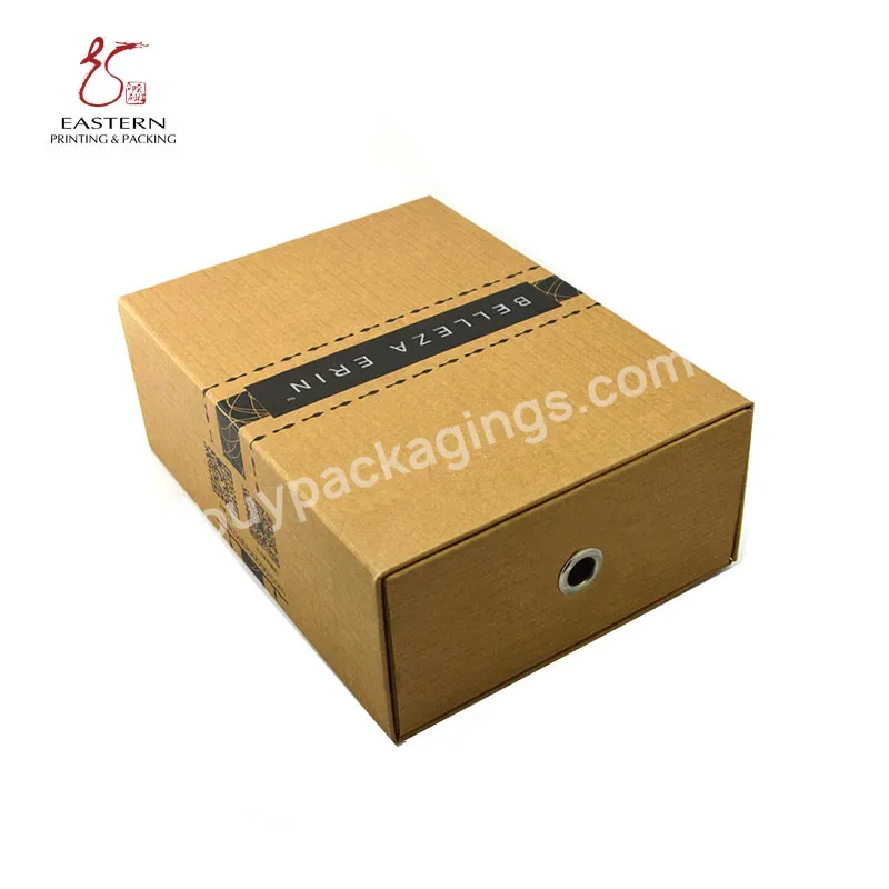 Kraft Brown Folding Recycled Paper Gift Packaging Custom Logo Shoe Paper Box