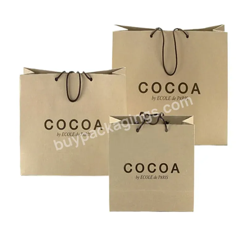 Kraft Paper Bag Eco-friendly Customized Cotton Oem Offset Printing Accept With Handles Direct Factory Low Price Recyclable Brown