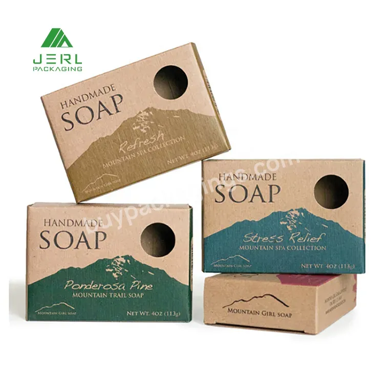 Kraft Paper Biodegradable Packing Boxes Soap Packaging For Soap