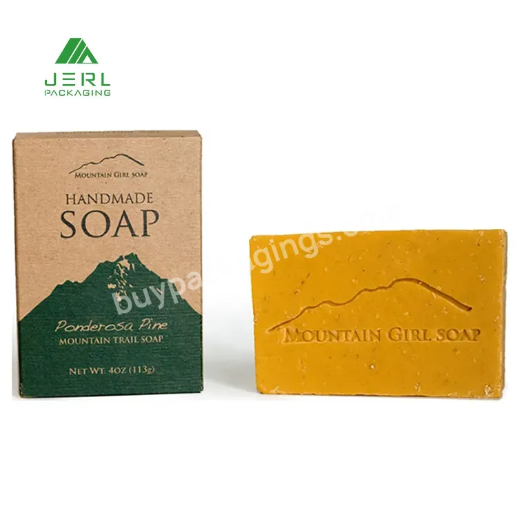 Kraft Paper Biodegradable Packing Boxes Soap Packaging For Soap