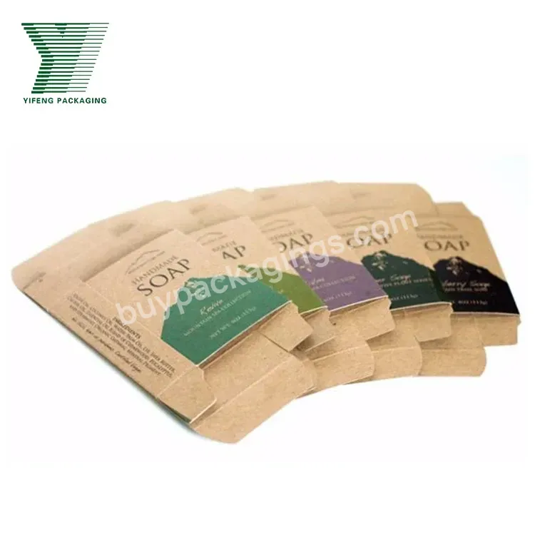 Kraft Paper Folding Box Soap Packaging Eco Custom Printing Foldable Box Cosmetics Packaging Collapsible Gift Boxes With Window