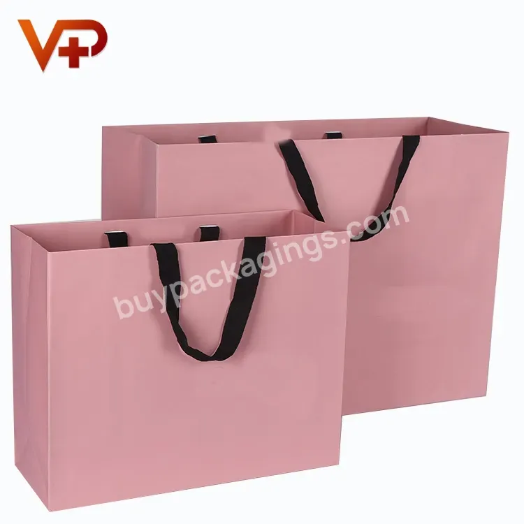 Laminated Printed Luxury Shopping Gift Custom Paper Bag With Your Own Logo