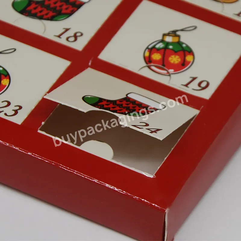 Latest Design Factory Price Custom Made Wholesale Christmas Snowman Advent Calendar With Plastic Tray