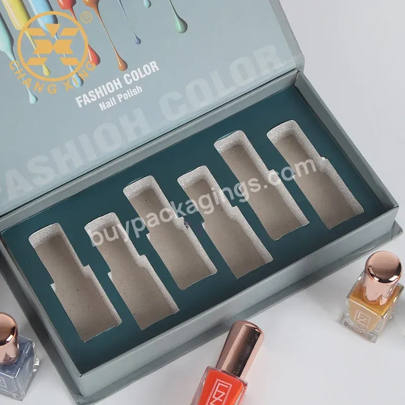 Lipstick Nail Polish Oil Bottle Luxury Fixed Packaging Book Shaped Boxes Custom Logo Rigid Magnetic Cardboard Gift Box