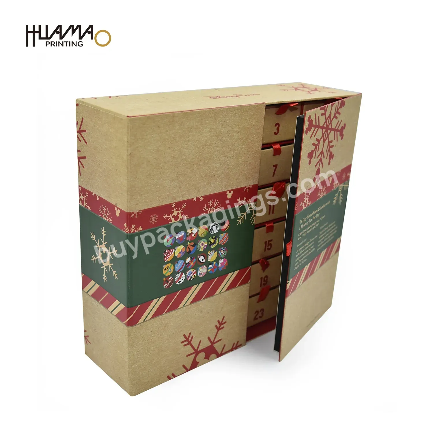 Logo Corrugated Mailer Clothing Packaging Gift Box A4 Paper 70 Gsm Coffret Cadeau Journal Stickers Book Advent Calendar Box